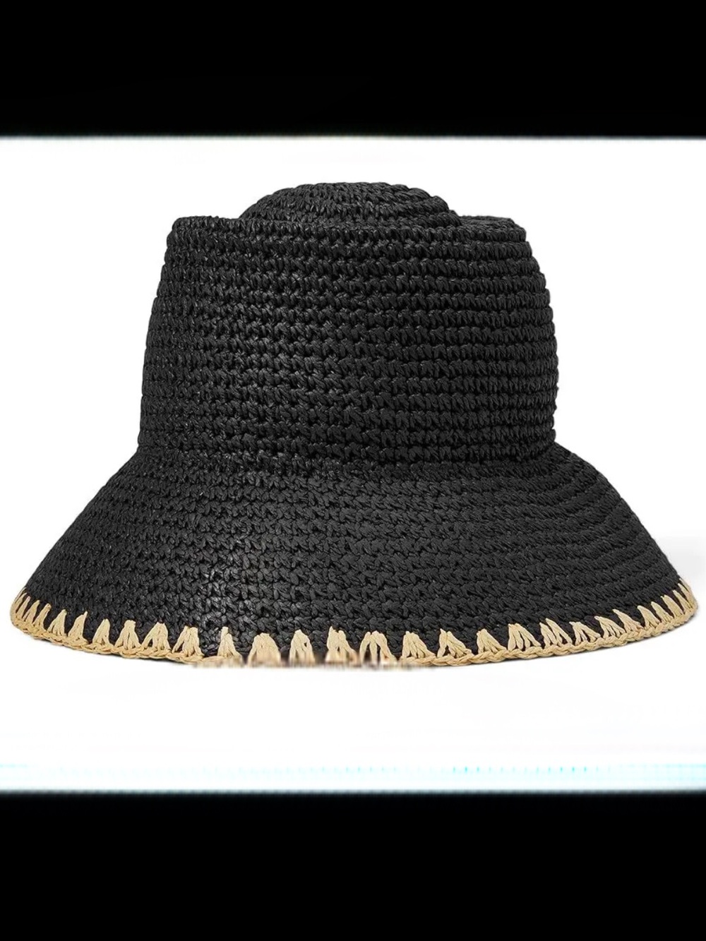 Madewell Crochet Bucket Hat with Contrasting Trim